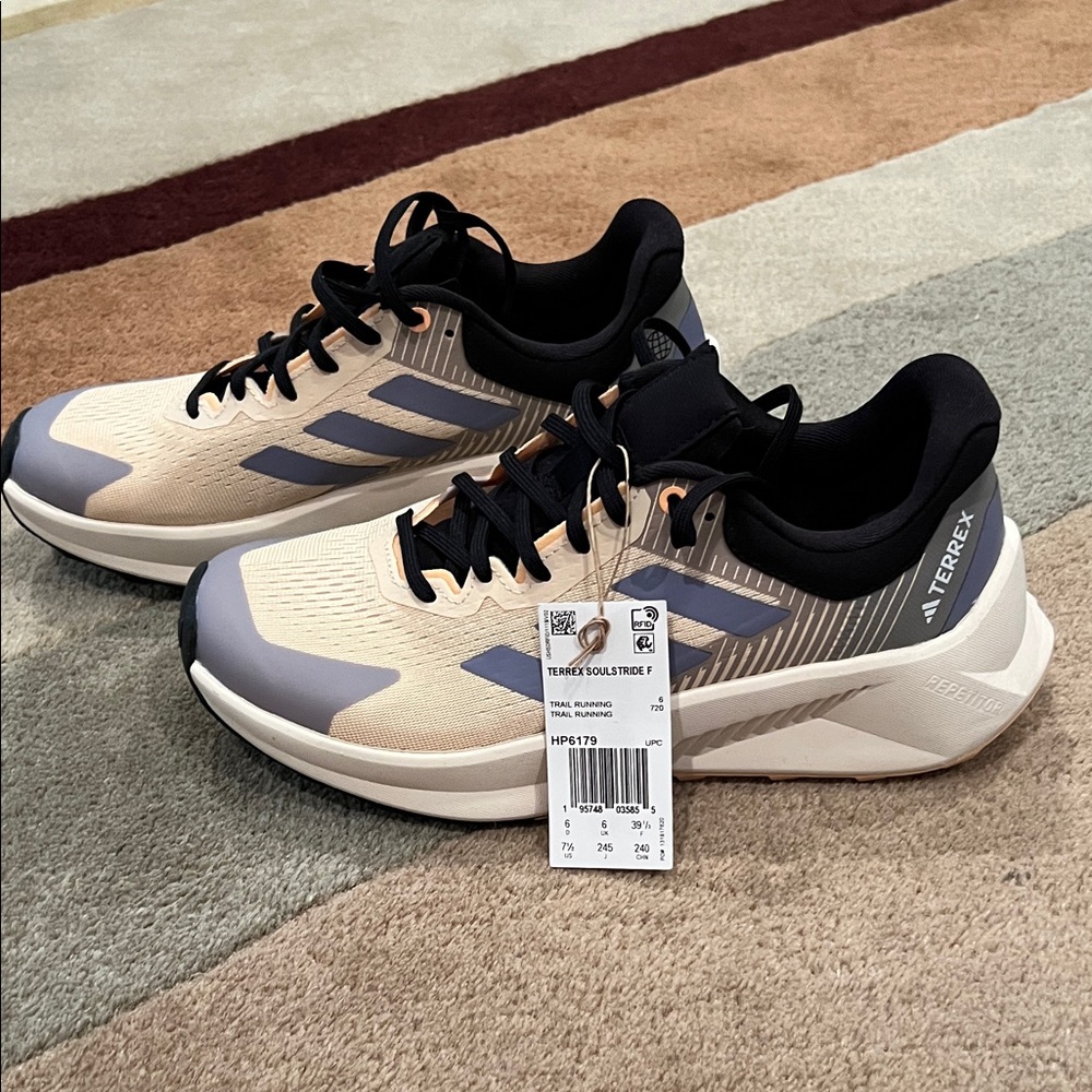 Adidas Terrex Beige and Black Athletic Shoes